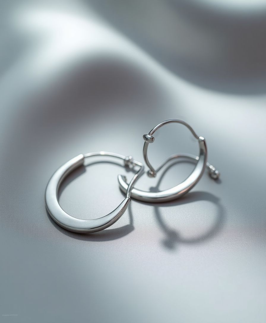 Ay Küpe — 925 Ayar Gümüş · Erfa Atelier
